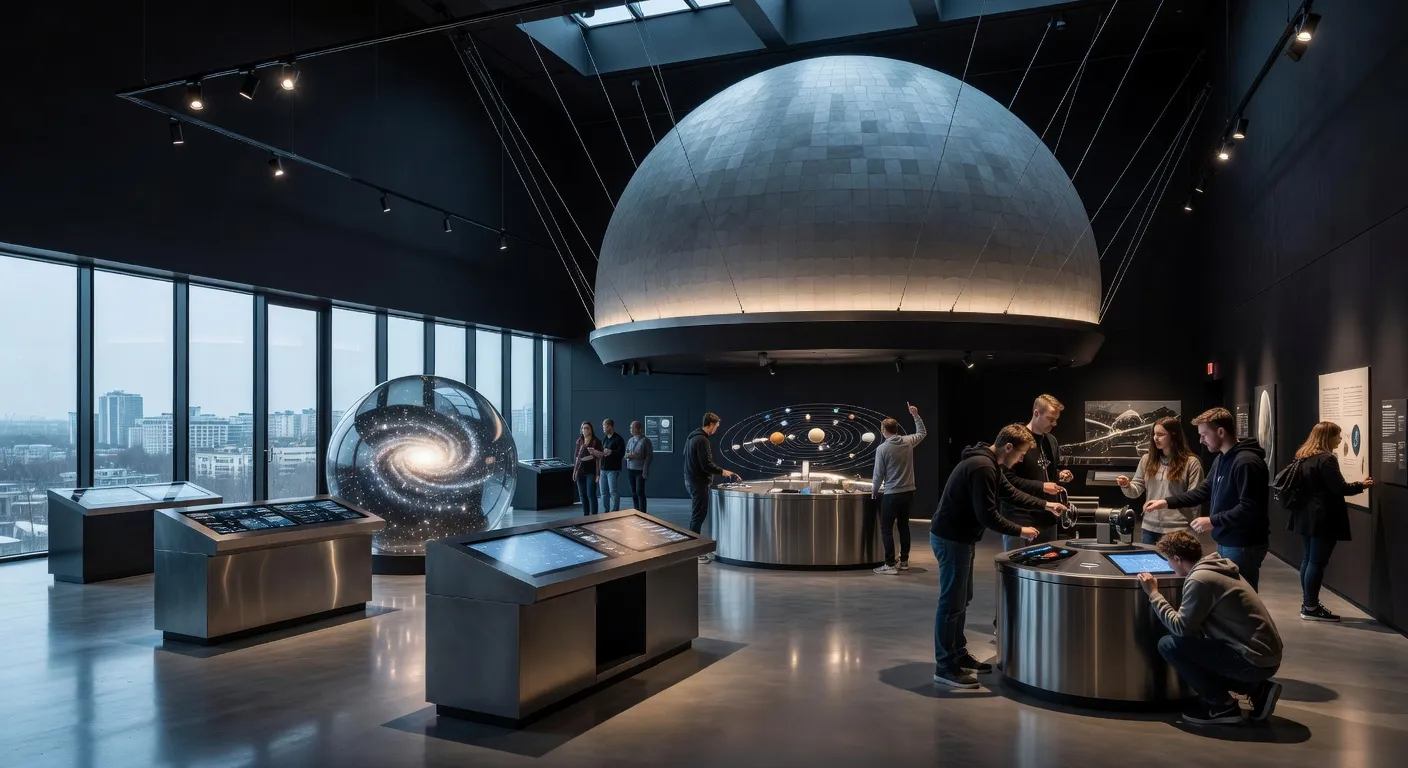 Planétarium du Centre Copernic de Varsovie, projection du ciel étoilé sous le dôme