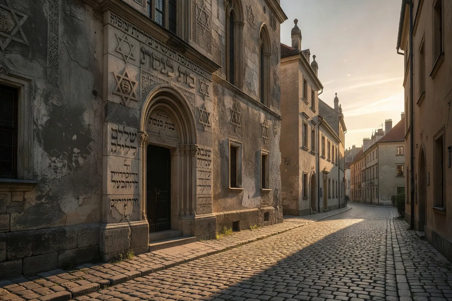 Vestiges et lieux de memoire de la presence juive a Cracovie et Varsovie (illustration editoriale)