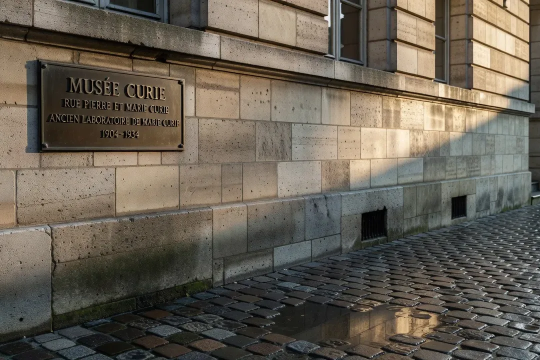 Façade du musée Curie rue Pierre et Marie Curie à Paris