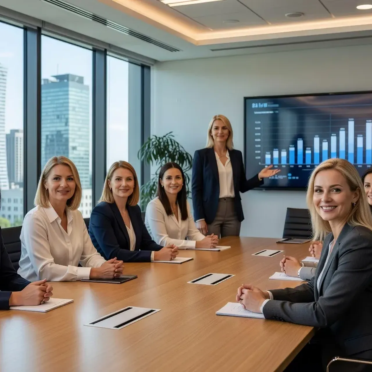 Femmes polonaises professionnelles dans un bureau moderne de Varsovie 2026, environnement de travail collaboratif