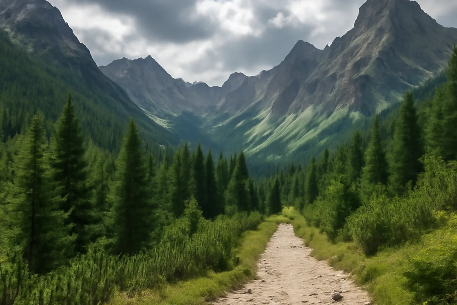 Sentier de randonnée dans la forêt primaire de Białowieża en Pologne