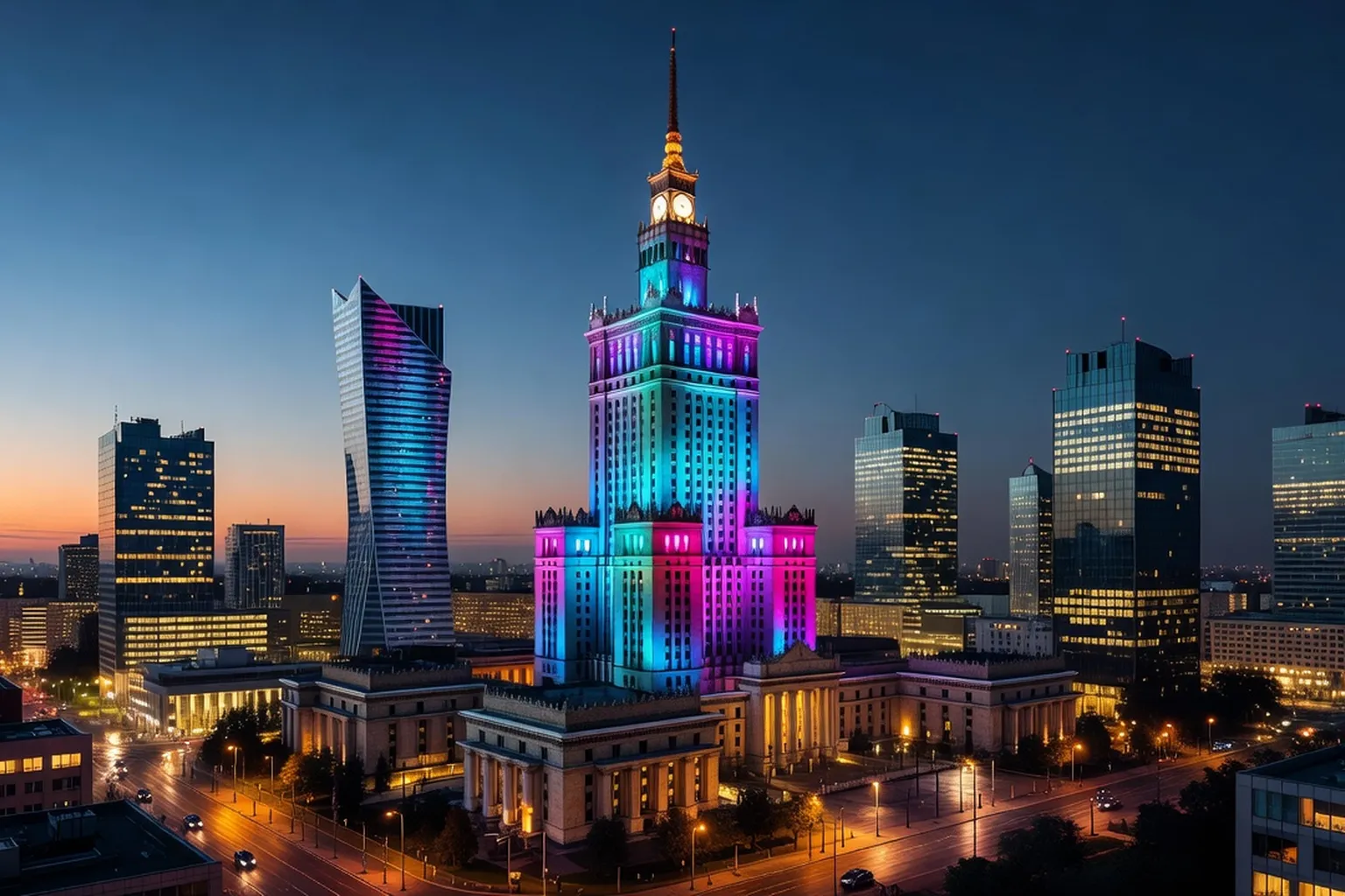 Quartier Śródmieście de Varsovie en 2026, symbole de la modernité polonaise qui attire les expatriés français